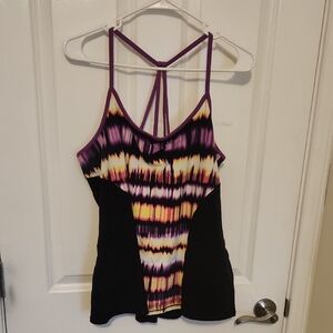 Livi Active Red and Cream Fitted Camisole